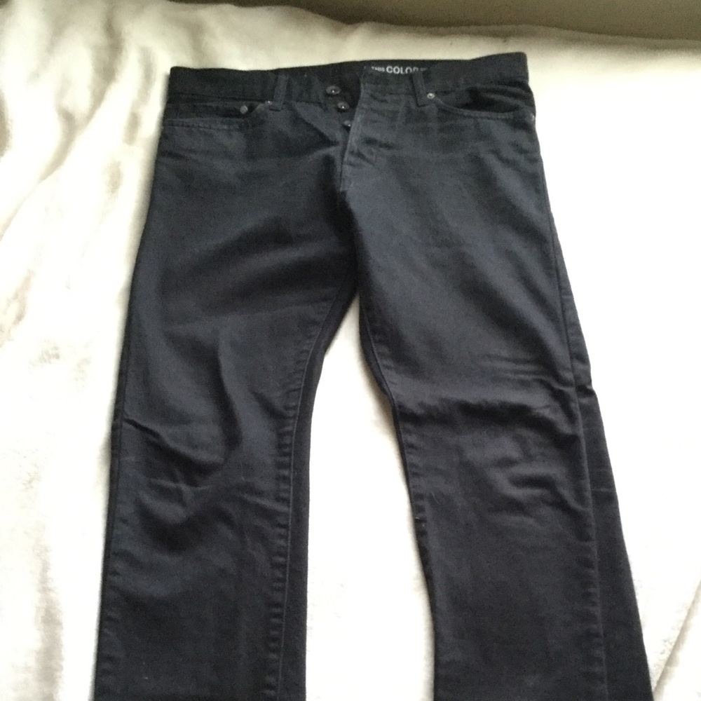 31x32 Men’s Black Denim Straight Regular Jeans H&M